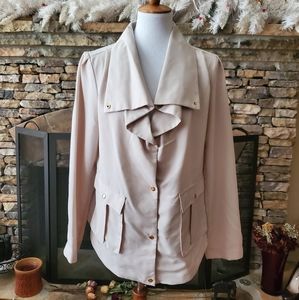 Apt. 9 Womens Pleated Shirt Jacket